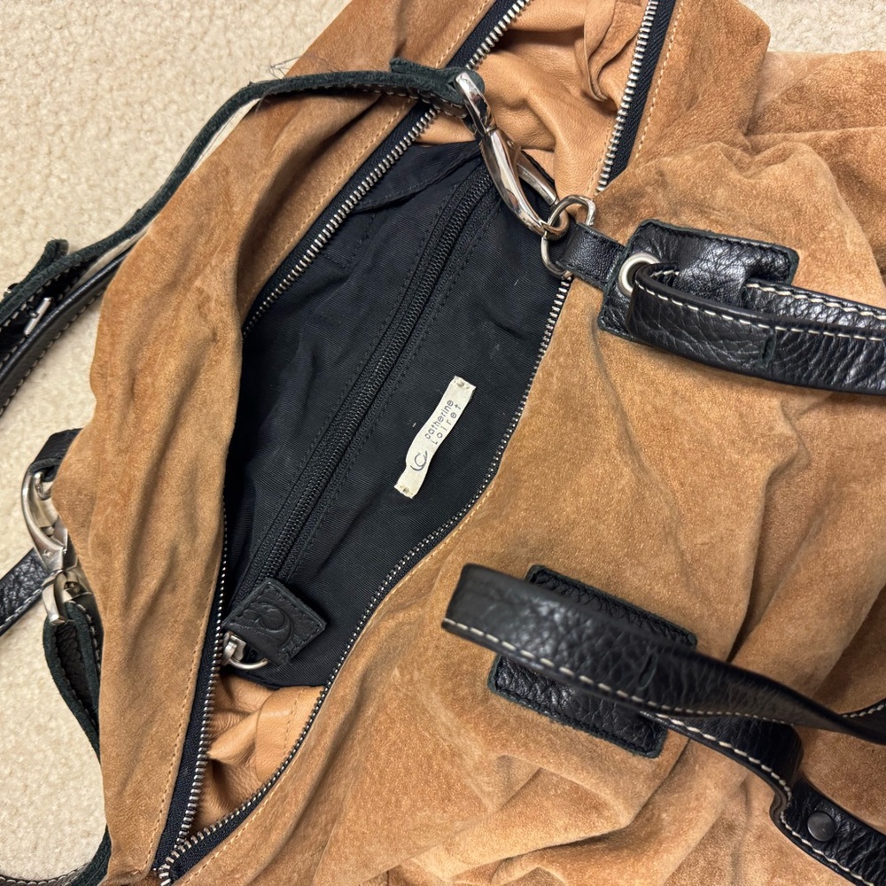 Catherine Loret Suede Back Pack Style Purse - Picture 3 of 4